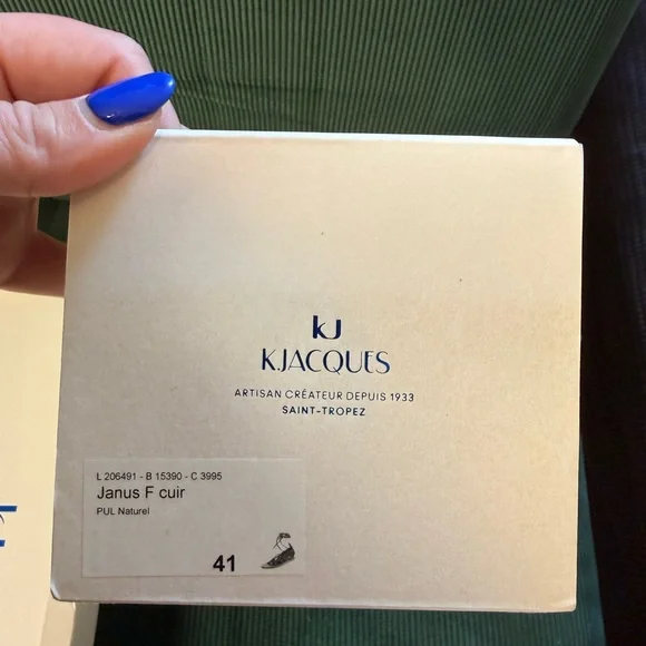 K.Jacques Natural Leather Janus Sandals - Picture 2 of 4